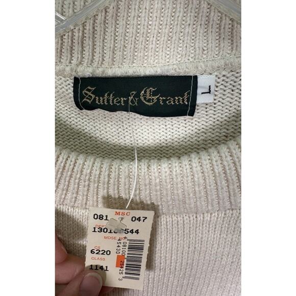 VTG Sutter & Grant Sweater L Embroidered Whitetail Deadstock 80s USA Made - Picture 7 of 10